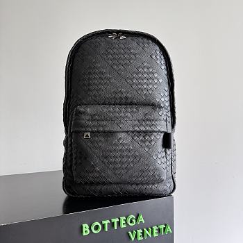 Bottega Veneta Diamonds Dover Leather Backpack Black - 46x30x14cm