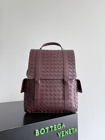 Bottega Veneta Intrecciato Back To School Backpack Burgundy - 39x31x14cm