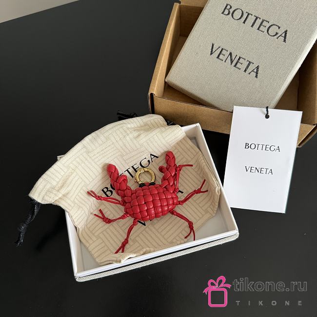Bottega Veneta Crab Charm with Hook Red/Black - 5.5x3.5cm - 1