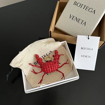 Bottega Veneta Crab Charm with Hook Red/Black - 5.5x3.5cm