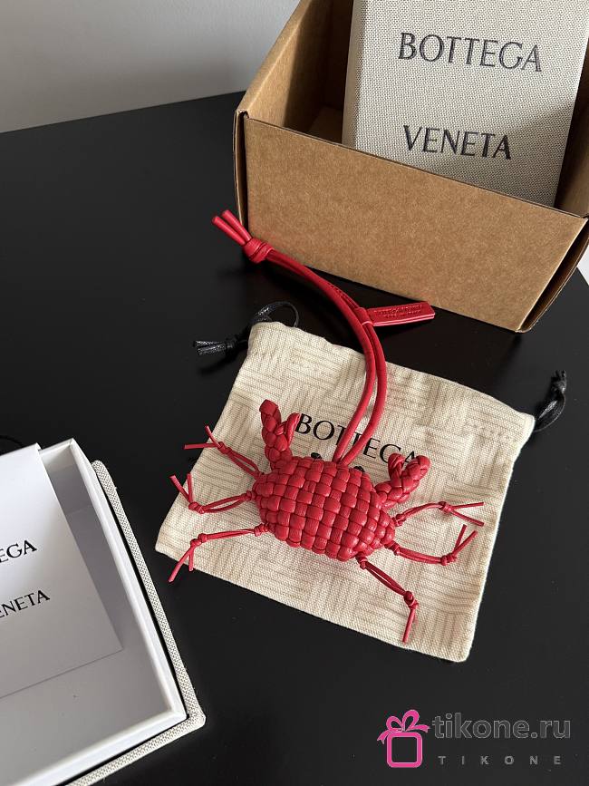 Bottega Veneta Crab Charm with Hook Red/Black - 7.5x7.3cm - 1