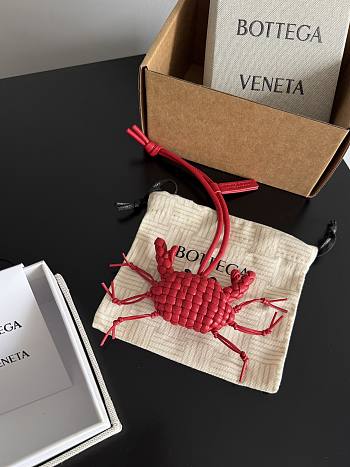 Bottega Veneta Crab Charm with Hook Red/Black - 7.5x7.3cm