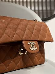 Chanel Classic Camel Lamskin Gold Hardware Bag - 14.5x23x6cm - 5