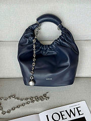 Loewe Small Squeeze Navy Bag - 29x24x10.5cm - 2