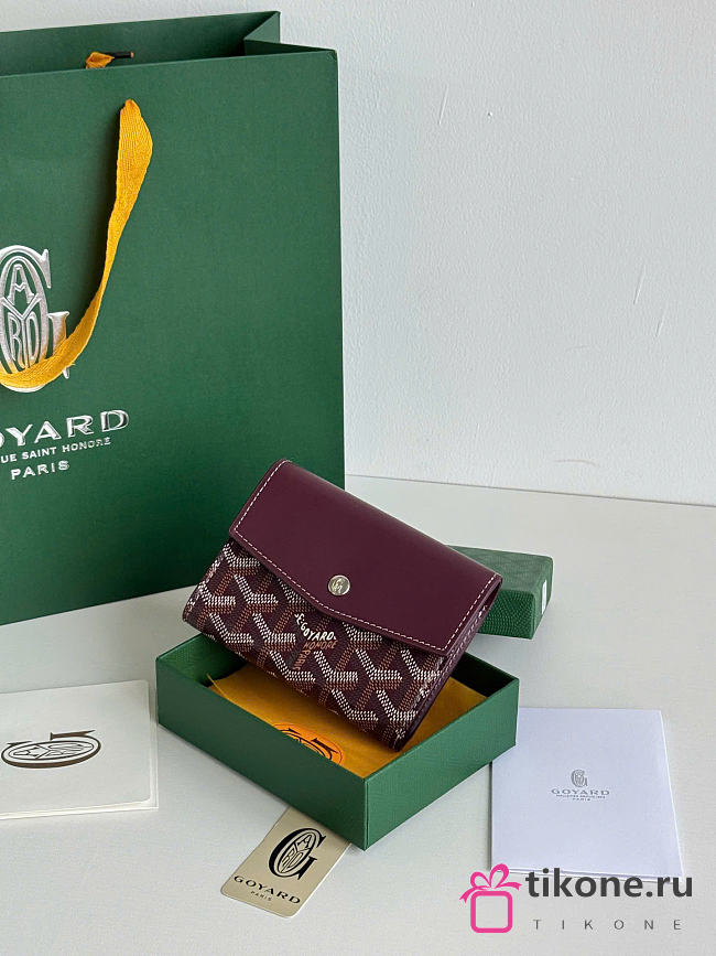 Goyard Saint-Gabriel Wallet Initials Burgundy - 12x9.3x2.5cm - 1