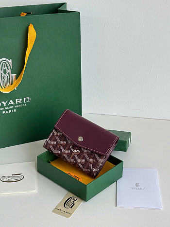 Goyard Saint-Gabriel Wallet Initials Burgundy - 12x9.3x2.5cm