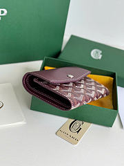 Goyard Saint-Gabriel Wallet Initials Burgundy - 12x9.3x2.5cm - 6