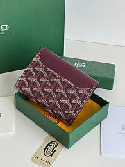 Goyard Saint-Gabriel Wallet Initials Burgundy - 12x9.3x2.5cm - 5