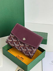 Goyard Saint-Gabriel Wallet Initials Burgundy - 12x9.3x2.5cm - 4
