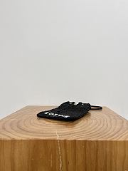 Loewe Drawstring Pocket In Raffia Black - 21x16x1cm - 2