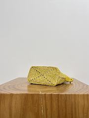 Loewe Cala Mini Bag in Melange Raffia Mustard - 26x13x10cm - 6