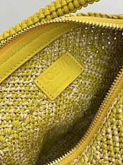 Loewe Cala Mini Bag in Melange Raffia Mustard - 26x13x10cm - 3