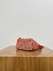 Loewe Cala Mini Bag in Melange Raffia Red - 26x13x10cm - 3