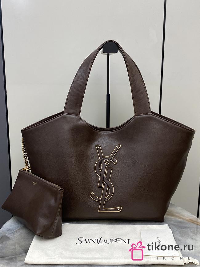 YSL Icare In Smooth Leather Barley - 31-46x28x5-15cm - 1