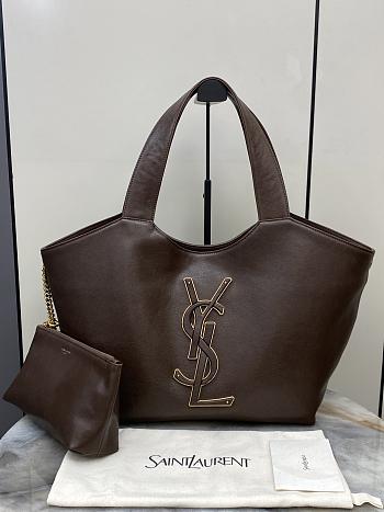 YSL Icare In Smooth Leather Barley - 31-46x28x5-15cm