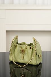 Chanel 25 Mini Handbag Grained Calfskin & Gold-Tone Metal Green - 22x20x12.5cm - 6