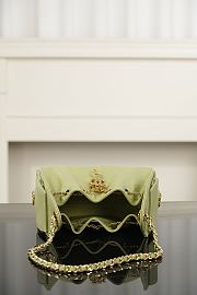 Chanel 25 Mini Handbag Grained Calfskin & Gold-Tone Metal Green - 22x20x12.5cm - 5