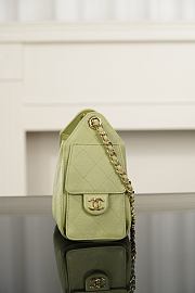 Chanel 25 Mini Handbag Grained Calfskin & Gold-Tone Metal Green - 22x20x12.5cm - 3