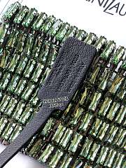 YSL Evening Bag In Crystals Green - 18x7.5x2.5cm - 5