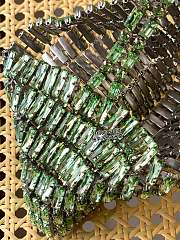 YSL Evening Bag In Crystals Green - 18x7.5x2.5cm - 6