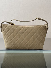 Chanel Clutch with Leather Strap Suede & Gold-Tone Metal Beige - 26x14x8.5cm - 4