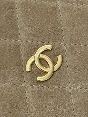 Chanel Clutch with Leather Strap Suede & Gold-Tone Metal Beige - 26x14x8.5cm - 2