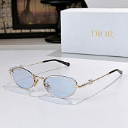 Dior Petit CD B1U Light Blue Oval Sunglasses - 1