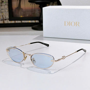 Dior Petit CD B1U Light Blue Oval Sunglasses