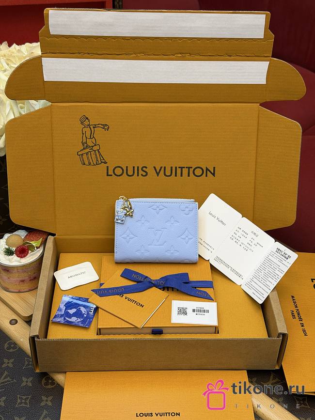 LV Lisa Wallet Monogram Empreinte Blue Iris/Poplar M29808 - 11.5x9x1.5cm - 1