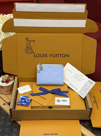 LV Lisa Wallet Monogram Empreinte Blue Iris/Poplar M29808 - 11.5x9x1.5cm