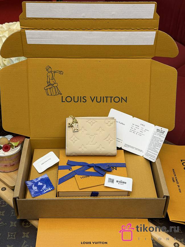LV Lisa Wallet Monogram Empreinte Poplar/Blue Iris M29809 - 11.5x9x1.5cm - 1