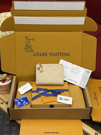 LV Lisa Wallet Monogram Empreinte Poplar/Blue Iris M29809 - 11.5x9x1.5cm