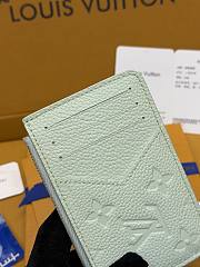 LV Romy Card Holder Monogram Empreinte Minty/Lily White M2A045 - 12x8x0.8cm - 5