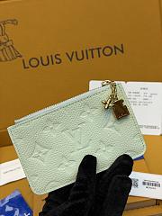 LV Romy Card Holder Monogram Empreinte Minty/Lily White M2A045 - 12x8x0.8cm - 3