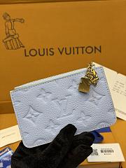 LV Romy Card Holder Monogram Empreinte Blue Iris/Poplar M2A006 - 12x8x0.8cm - 5