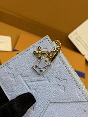 LV Romy Card Holder Monogram Empreinte Blue Iris/Poplar M2A006 - 12x8x0.8cm - 4