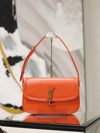 YSL Solferino Small In Box Saint Laurent Orange - 24.5x15x8.5cm
