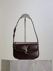 YSL Solferino Mini In Box Saint Laurent Burgundy - 19x12x7.5cm - 1