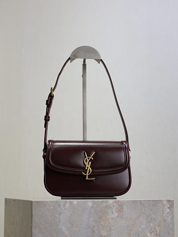 YSL Solferino Mini In Box Saint Laurent Burgundy - 19x12x7.5cm
