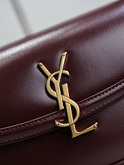 YSL Solferino Mini In Box Saint Laurent Burgundy - 19x12x7.5cm - 2