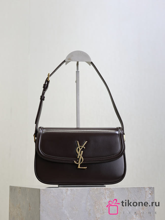 YSL Solferino Small In Box Saint Laurent Brown - 24.5x15x8.5cm - 1