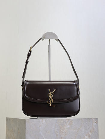 YSL Solferino Small In Box Saint Laurent Brown - 24.5x15x8.5cm
