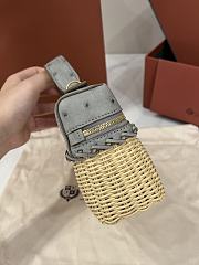 Loro Piana Extra Bag L23 Ostrich Leather Malt/Yerba Mate/Sun Gold (B6WI) - 23x12x7cm - 4