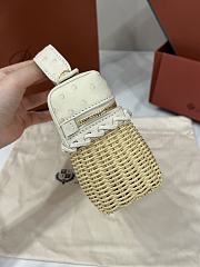 Loro Piana Extra Bag L23 Ostrich Leather White - 23x12x7cm - 5
