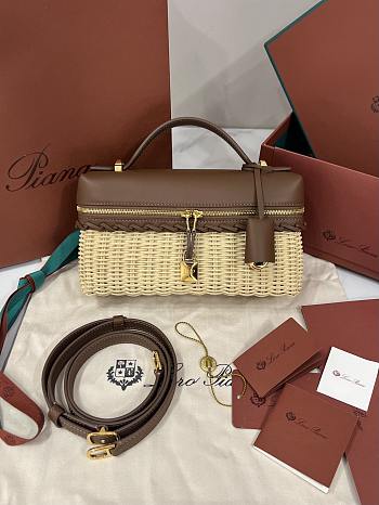 Loro Piana Extra Bag L23 Calfskin Dark Brown - 23x12x7cm