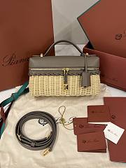 Loro Piana Extra Bag L23 Calfskin Gray - 23x12x7cm - 1