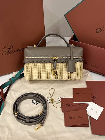 Loro Piana Extra Bag L23 Calfskin Gray - 23x12x7cm