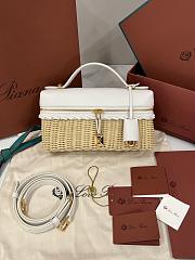 Loro Piana Extra Bag L23 Calfskin White - 23x12x7cm - 1