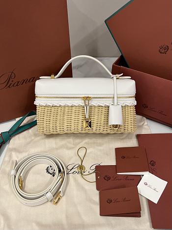 Loro Piana Extra Bag L23 Calfskin White - 23x12x7cm