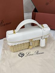 Loro Piana Extra Bag L23 Calfskin White - 23x12x7cm - 5